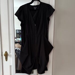 City Chic Black Flutter Sleeve Mini Dress
